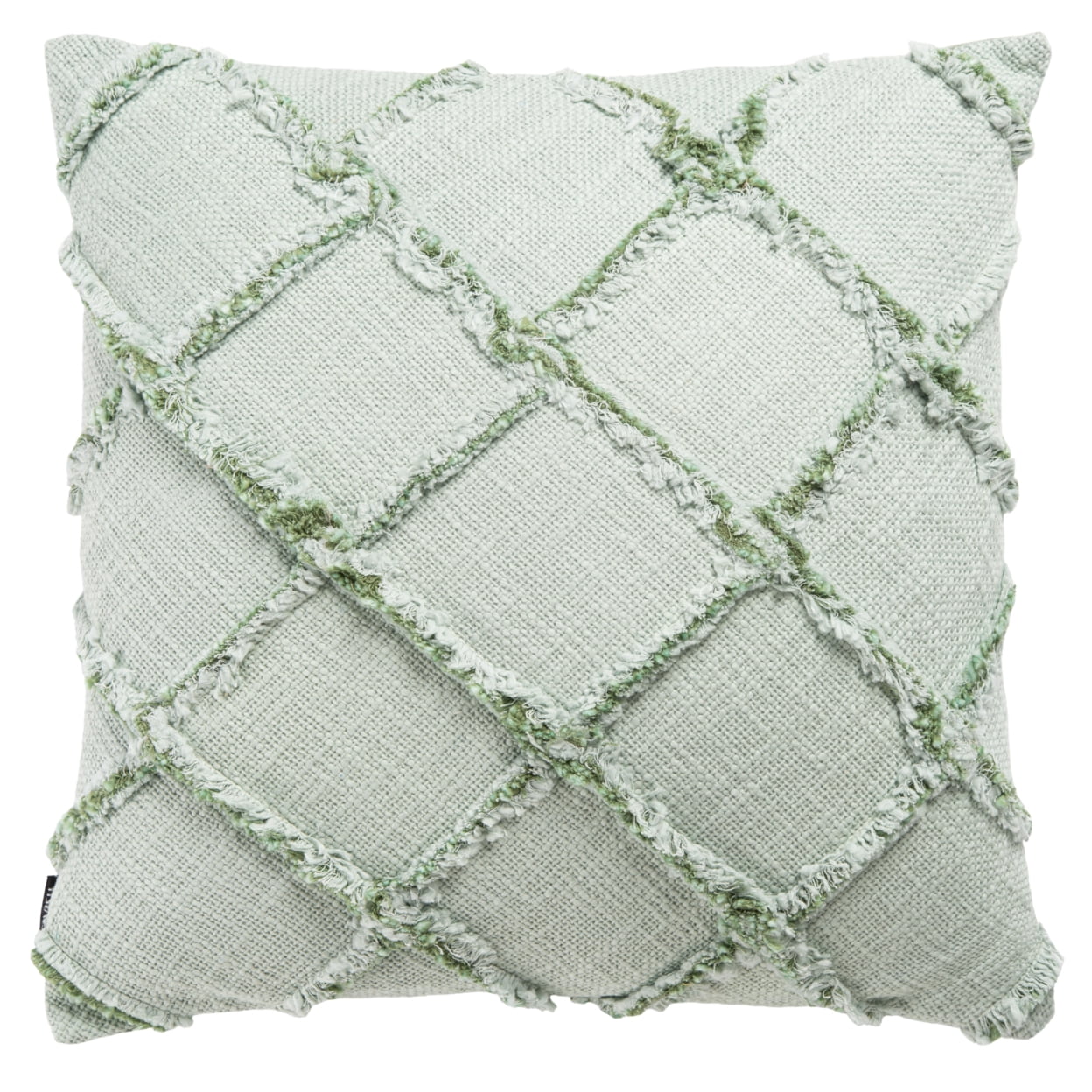 SAFAVIEH Ashlin Solid Checkered Accent Pillow, 18" x 18", Green
