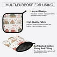 thumbnail image 3 of Yayeee Oven Mitts and Pot Holder Set of 2 Heat Resistant Kitchen Gloves Baking Hot Pad, Red Nordic Christmas House, 3 of 5