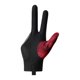 thumbnail image 1 of Toystoory Control de bola blanca con guantes de entrenamiento de tres dedos Billar Snooker de dedo Entrenamiento de billar Billar negro-rojo Bien, 1 of 6
