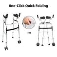thumbnail image 5 of Andador plegable de pie con reposabrazos - Andador de aluminio de doble rueda con altura ajustable, andador estándar para personas mayores, andador de plataforma con reposabrazos, andador vertical de, 5 of 5