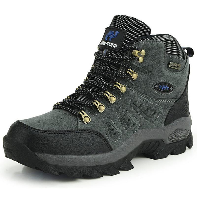 Fashion Hiking Shoes, Waterproof Non-slip Wearable High Top Boots, Outdoor  Trekking Climbing Sneaker for Men Women Color:Gray-blue Size:37
