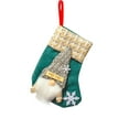 thumbnail image 2 of Kumdkd Handmade Linen Christmas Stocking - 20" Vintage Santa Hanging Sock for Fireplace/Tree Decor, Burlap Gift Bag with Snowflake Design (Blue) - Holiday Mantel & Staircase Decoration, 2 of 6