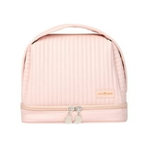 Large Capacity Makeup Organizer Travel Cosmetic Bag Portable PU Leather Toiletry Pouch for Women - Versatile Storage Solution for Makeup and Accessories