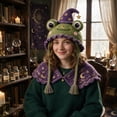 thumbnail image 4 of Hood Hat DIY Crochet Kit Adult Hand Knit Craft Supply Setm, Animal Hood Hat DIY Crochet Kit Beginner Hand Knitting Craft Supplies, DIY Craft Gift for Adults(Frog), 4 of 6