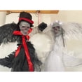 thumbnail image 4 of Xihbxyly Corona de Calavera de Halloween, Decoración Aterradora para Casa Embrujada, Adorno de Fiesta Espeluznante, Decoración de Pared para Puerta Interior y Exterior, Temática de Terror, Tamaño 30, 4 of 7