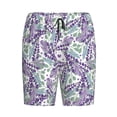 thumbnail image 4 of Wukai Lavender Flowers Men’s Short Pajama Pants With Pockets Soft Sleep Pj Shorts for Men-4X-Large, 4 of 6