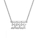 thumbnail image 1 of Collar de número de ángel de plata Joyería de numerología de acero inoxidable de plata/oro, 1 of 6