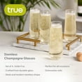 thumbnail image 3 of True Stemless Champagne Flutes for Birthday, Wedding Gifts, 9oz Set of 4, 3 of 9