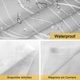 thumbnail image 4 of No Hook Black Gray Ombre Shower Curtain with Snap in Liner Set, Modern Abstract Striped Polka Dots Waterproof Fabric Bathroom Curtains with See Through Top Window, Hotel Style Stall 54 x 78 Inch, 4 of 9