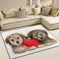 thumbnail image 2 of Coolnut Two Lover Valentine Havanese Puppies Lightweight Carpet Mats, 5'3" x 4' Area Soft Rugs, Floor Mat Rug Home Decoration for Kids Room Living Room, 63"x 48", 2 of 6
