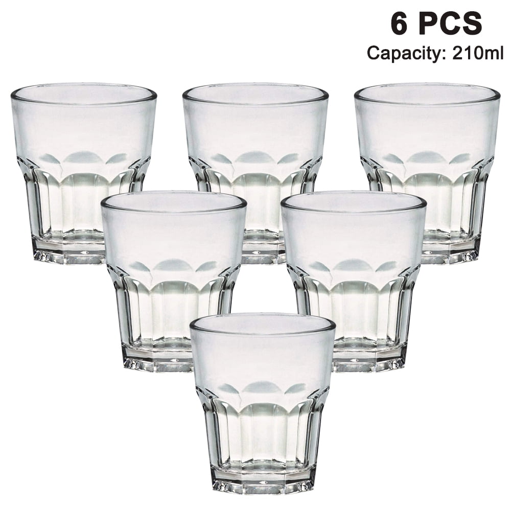 Glassware Glasses Set Large Capacity 12 oz Clear French Tumbler Drink Glass 6Pcs 