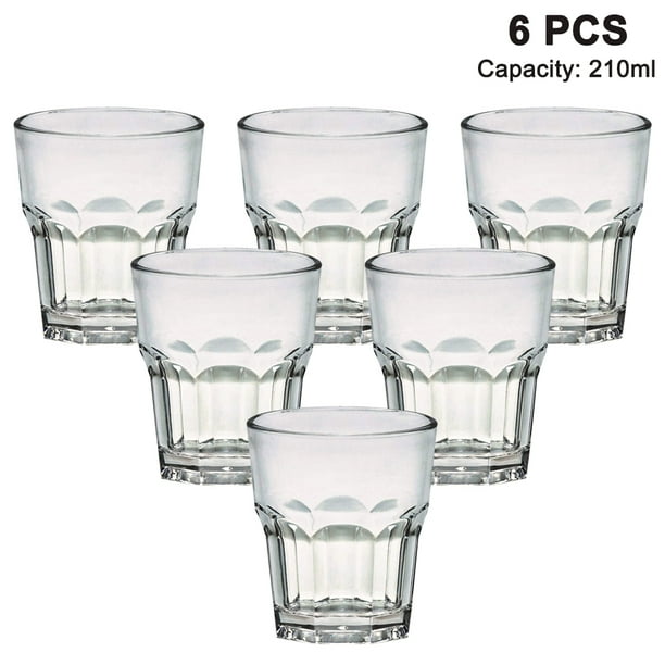 Transparent Acrylic Set of 6, Clear Tumbler Dishwasher Safe BPA free