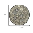 thumbnail image 5 of 4' X 6' Blue Gray And Taupe Wool Paisley Tufted Handmade Stain Resistant Area Rug, 5 of 5