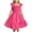 Hot Pink, variant on WUANDIXFA 4-15Y Girl Ruffle Sleeve Dress Kids Linen Dresses Tween Sundress Casual Summer Clothes for Girls Holiday Outfits (Black, 9-10 Years)