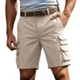 thumbnail image 2 of Cargo Shorts for Men Summer Casual Breathable Straight Leg Loose Fit Bermuda Work Shorts with Pockets, 2 of 5