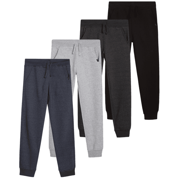 Lee Boys' Sweatpants 4 Pack Basic Cozy Active Fleece Jogger Pants
