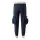 thumbnail image 3 of Puntoco Pantalones elásticos de color sólido con cremallera y múltiples bolsillos para hombre, cintura elástica con cordón para ajustar los pies, 3 of 8