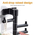 thumbnail image 4 of Estante De Almacenamiento Giratorio Sin Perforaciones, Estante De Baño, Gancho Giratorio, Gancho Para Toallas Plegable, Colgador De Gancho Para Bata Triple Con Brazos Giratorios Yuarrent HA018040-00, 4 of 7