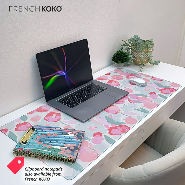 French Koko Large Mouse Pad, Desk Mat, Keyboard Pad, Desktop Home Office School Essentials College Cute Decor Big Extended Protector Computer