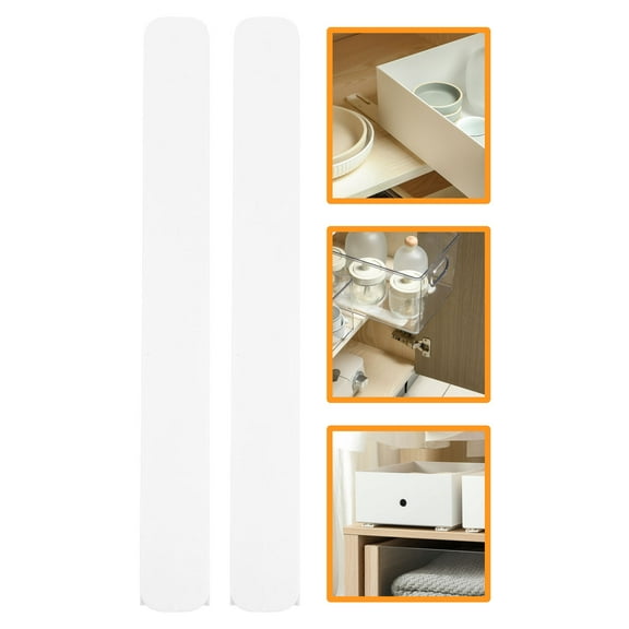 Raindrops 2 Pcs Furniture Drawer Slides under for Drawers Adhesive White