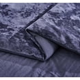 thumbnail image 6 of Chezmoi Collection Lux 3-Piece Purple Velvet Comforter Set King Size, All Season Lush Plush Velvet Bedding Set with Soft Washed Microfiber Reverse, 6 of 9