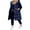 Dark Blue, variant on Inevnen Women's Long Quilted Vest Hooded Sleeveless Puffer Vest Padded Coat Winter Outerwear