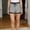 B_ Gray, variant on Olyvenn Women's Summer Casual Marled Knit Biker Shorts High Waist White Trim Workout Gray S