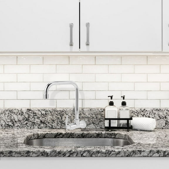 NIAIZEK 1Set Silver Copper Wall Mount Kitchen Sink Water Tap Single Cold Water Faucet