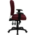 thumbnail image 6 of BizChair Mid Back Task Office Chair with Casters, Burgundy, 6 of 8