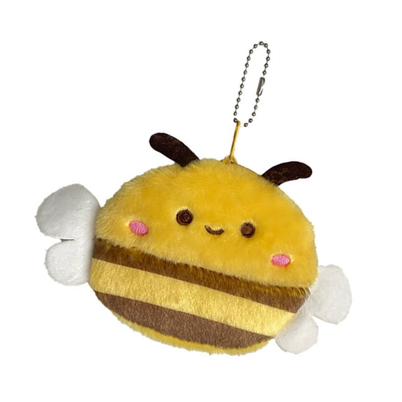 Lovely Bees Wallets Plush Coin Purse Pendant Change Purse Money Bag Headphone Storage Bag Decorative Wallet