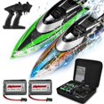 thumbnail image 1 of ALPHAREV RC Boat with Case R308MINI 2 Packs 20+ MPH Remote Control Boat for Pools and Lakes, 2.4 GHZ RC Boats for Adults and Kids, 1 of 7