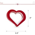 thumbnail image 5 of RCZ Décor Heart Valentine Napkin Rings | Acrylic | 8 PC, Red, 5 of 5