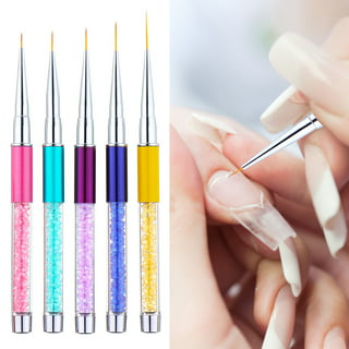 opvise 7/9/12/15/20mm Nail Brush Professional Ultra-thin Tip DIY Stripe  Nail Art Liner Brush Line Drawing Pen UV Gel Painting Brush 15mm