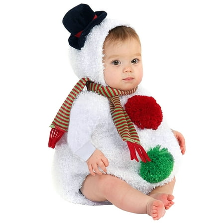 

Rovga Kids Girls Baby Toddler Bodysuits Long Sleeve Christmas Xmas Snowman Hoodie Romper Jumpsuit+Scarf Set