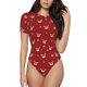 thumbnail image 1 of Balery Christmas Deer B Body de cuello redondo de manga corta para mujer Tops de manga corta Tops básicos-Large, 1 of 7