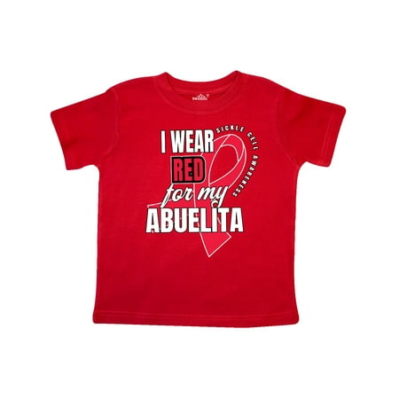 

Inktastic Sickle Cell Awareness I Wear Red For My Abuelita Gift Toddler Boy or Toddler Girl T-Shirt