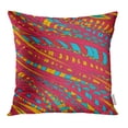 thumbnail image 1 of EREHome Colorful Folk Abstract Pattern Fills Arc Bright Circle Color Curves Detail Drawing Pillow Case Pillow Cover 20x20 inch Throw Pillow Covers, 1 of 1