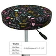 thumbnail image 4 of Fotbe I love you Mom Stool Covers Round,Waterproof Round Bar Stool Covers Bar Chair Covers Washable Stool Cushion Slipcover for 12-14 Inch Chair-12 inch, 4 of 7