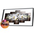 thumbnail image 3 of (Orquídea Polilla # 1) Phalaenopsis Diamante Cuadrado Mágico Cinco en Diamante Exterior Venta Caliente Nuevo Kit Punto Cruz Diamante 95X45 Cm L1776, 3 of 8