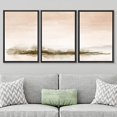 thumbnail image 3 of PixonSign Framed Wall Art Set Watercolor Island Mountain Lake Landscape Nature Wilderness Abstract Modern Art Print Decoration Scenic Rustic for Living Room, Bedroom, Office - 16"x24"x3 Black, 3 of 5