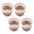 thumbnail image 3 of Shisuyan 4pcs Imitation Paper-woven Flowerpots Plant Pots Simple Plants Container, 3 of 9