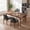 Black, variant on 19.7" W Faux Leather Dining Chairs Set of 2, Modern Upholstered Kitchen Chairs with Solid Wood Legs, Easy Clean, Beige