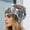 Gray, variant on QSAWXQZ Women's Printed Head Wrap Turban Feather Print Soft Stretch Sleep Cap Outdoor Bandana Free Size