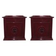 thumbnail image 1 of Southern Patio Colony 16" Square Resin Planter Urn, Oxblood Red (2 Pack), 1 of 7