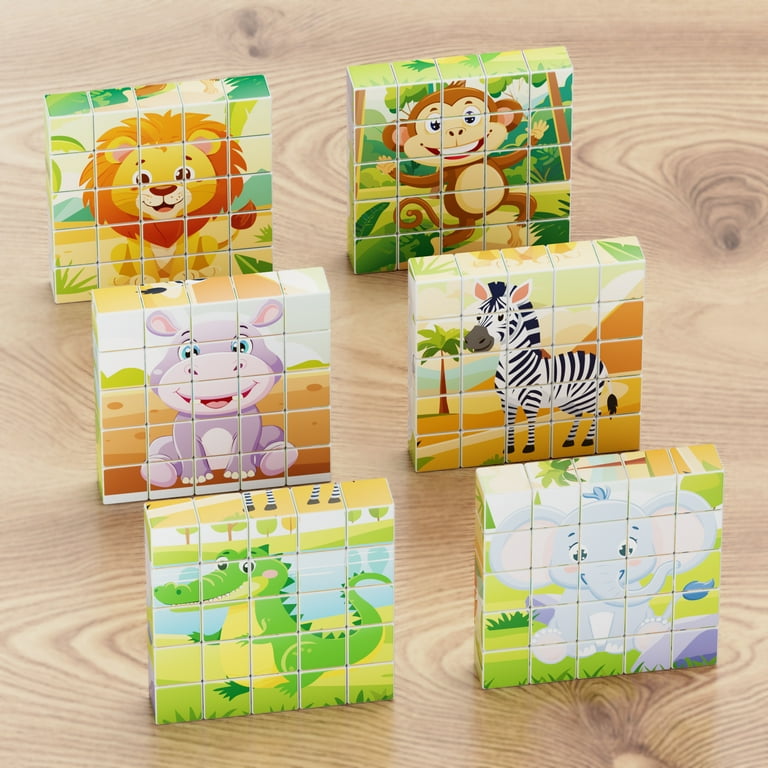 ✳︎4kidsmam✳︎ Contixo Magnetic Building Blocks Set, 6 Jungle Animal Scenes