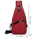 thumbnail image 3 of Puerto de carga USB Bolsas de pecho Tela Oxford Hombres Fanny Pack Bolso (Rojo), 3 of 5