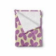 thumbnail image 2 of Mauve Soft Flannel Fleece Blanket, Big Fresh Flower Floret Buds Bouquet Motif Valentine Romance Blossoms Design Print, Cozy Plush for Indoor and Outdoor Use, 50" x 70", Yellow Violet, by Ambesonne, 2 of 6