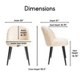 thumbnail image 7 of Elle Decor Cami Vanity Chair in French Cream, 7 of 7