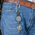 thumbnail image 4 of 2Pcs Retractable Key Chain, Multitool Carabiner Key Holder, Retractable Badge Holder Reel, Heavy Duty Badge Reel with Steel Cable, 4 of 7