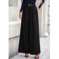 thumbnail image 3 of Pantalones PRETTYGARDEN 2025 de tiro alto, pierna ancha, negro XXL, 3 of 8